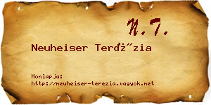 Neuheiser Terézia névjegykártya